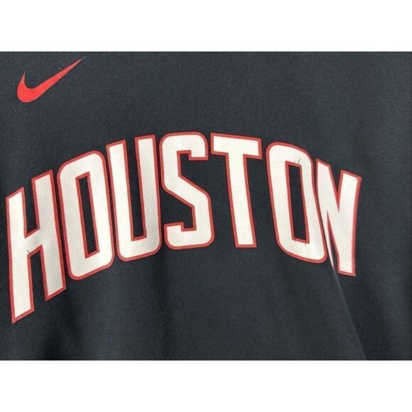 Nike Houston Rockets NBA Hoodie Sweatshirt Black Red Bred 921213-010 Men’s Small - Picture 4 of 10